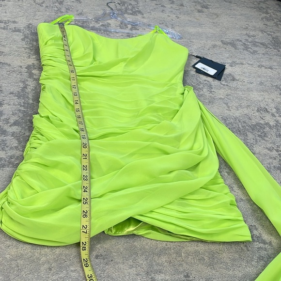 NWT Ieena for Mac Duggal 56005 Draped Skirt Strapless Corset Dress Lime Sz 8 - Picture 13 of 15